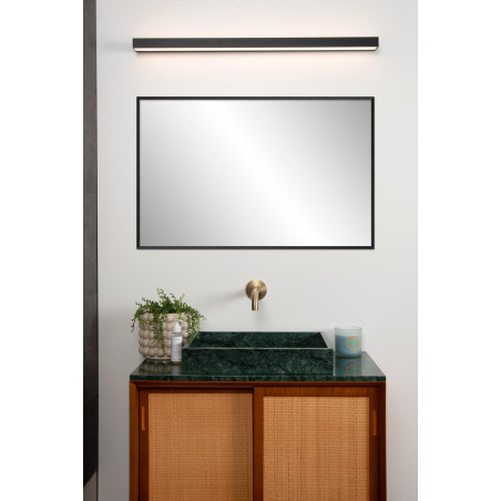 Lucide ALEXA - Applique murale Salle de bains - LED - 1x13W 2700K - IP44 - Noir