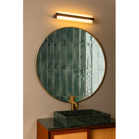 Lucide WANDA - Applique murale Salle de bains - LED - 1x15W 3000K - IP44 - Noir
