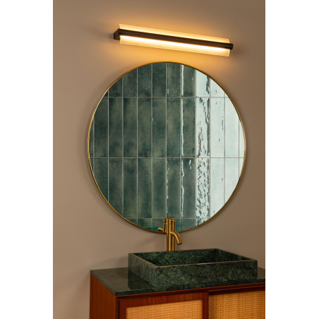 Lucide WANDA - Applique murale Salle de bains - LED - 1x19W 3000K - IP44 - Noir