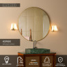 Lucide KORGIS - Applique murale Salle de bains - LED - 1x10W 3000K - IP44 - Transparent