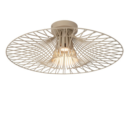 Lucide ELLIS - Plafonnier - Ø 50 cm - 1xE27 - Taupe - Essential