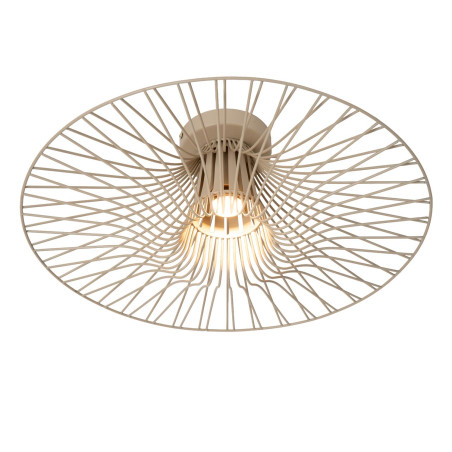 Lucide ELLIS - Plafonnier - Ø 50 cm - 1xE27 - Taupe - Essential