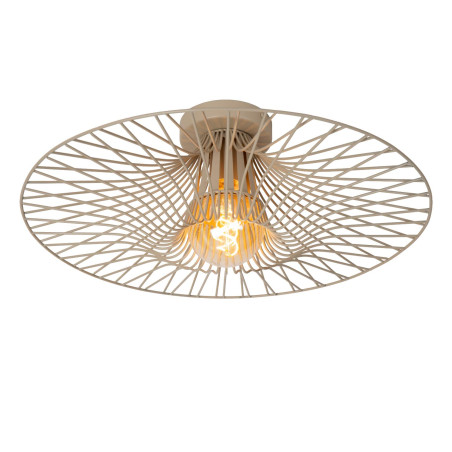 Lucide ELLIS - Plafonnier - Ø 50 cm - 1xE27 - Taupe - Essential
