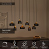 Lucide CHAYANNE - Suspension - 8xE14 - Noir