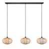 Lucide THULINE - Suspension - 3xE27 - Bois clair - Essential
