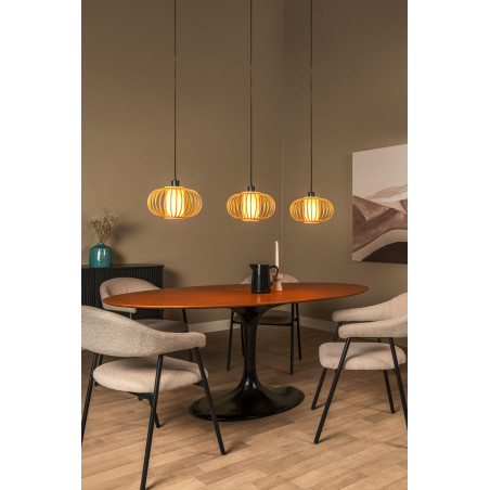 Lucide THULINE - Suspension - 3xE27 - Bois clair - Essential