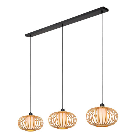Lucide THULINE - Suspension - 3xE27 - Bois clair - Essential