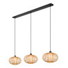 Lucide THULINE - Suspension - 3xE27 - Bois clair - Essential