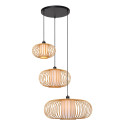 Lucide THULINE - Suspension - 1xE27 - Bois clair - Essential