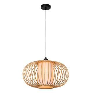 Lucide THULINE - Suspension - Ø 45 cm - 1xE27 - Bois clair - Essential