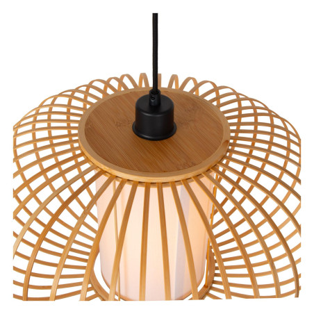 Lucide THULINE - Suspension - Ø 60 cm - 1xE27 - Bois clair - Essential