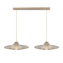 Lucide ELLIS - Suspension - 2xE27 - Taupe - Essential