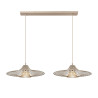 Lucide ELLIS - Suspension - 2xE27 - Taupe - Essential