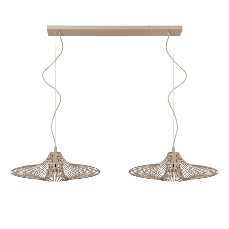 Lucide ELLIS - Suspension - 2xE27 - Taupe - Essential