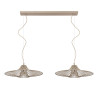 Lucide ELLIS - Suspension - 2xE27 - Taupe - Essential