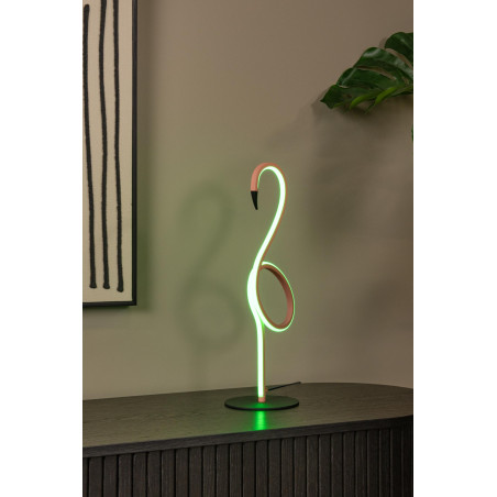 Lucide FLAMINGO - Lampe de table - LED Dim. - Rvb - Rose