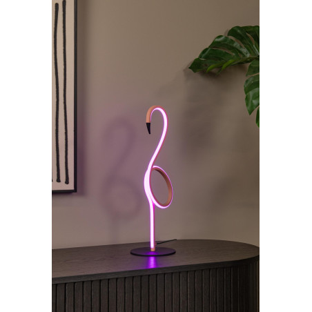 Lucide FLAMINGO - Lampe de table - LED Dim. - Rvb - Rose