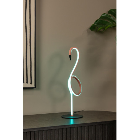 Lucide FLAMINGO - Lampe de table - LED Dim. - Rvb - Rose