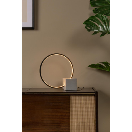 Lucide CIRKELIS - Lampe de table - Ø 32 cm - LED Dim. - 1x6W 3000K - Noir