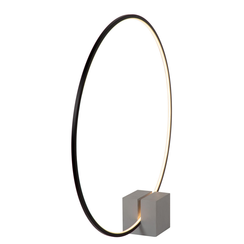 Lucide CIRKELIS - Lampe de table - Ø 83 cm - LED Dim. - 1x24W 3000K - Noir