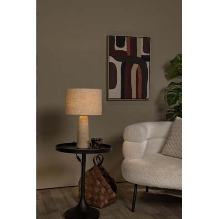 Lucide NIMUE - Lampe de table - Ø 30 cm - 1xE27 - Taupe