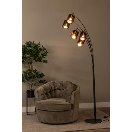 Lucide RANKOS - Lampadaire - 5xE14 - Noir