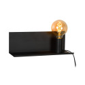 Lucide SEBO - Lampe de chevet / Applique mural - 1xE27 - Noir