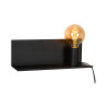 Lucide SEBO - Lampe de chevet / Applique mural - 1xE27 - Noir