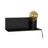 Lucide SEBO - Lampe de chevet / Applique mural - 1xE27 - Noir
