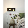 Lucide SEBO - Lampe de chevet / Applique mural - 1xE27 - Noir