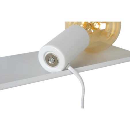 Lucide SEBO - Lampe de chevet / Applique mural - 1xE27 - Blanc