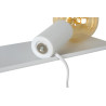 Lucide SEBO - Lampe de chevet / Applique mural - 1xE27 - Blanc