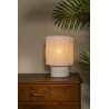 Lucide TISSAJA - Lampe de table - Ø 20 cm - 1xE14 - Blanc - Essential