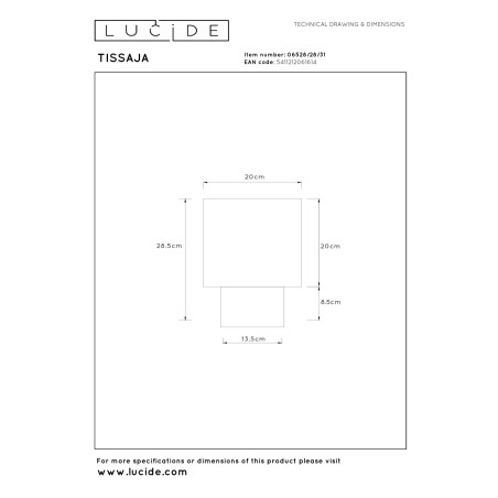 Lucide TISSAJA - Lampe de table - Ø 20 cm - 1xE14 - Blanc - Essential