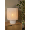 Lucide TISSAJA - Lampe de table - Ø 30 cm - 1xE27 - Blanc - Essential