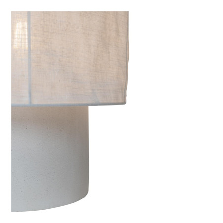 Lucide TISSAJA - Lampe de table - Ø 30 cm - 1xE27 - Blanc - Essential
