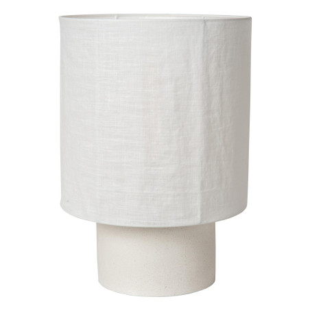 Lucide TISSAJA - Lampe de table - Ø 35 cm - 1xE27 - Blanc - Essential
