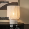 Lucide TISSAJA - Lampe de table - Ø 35 cm - 1xE27 - Blanc - Essential