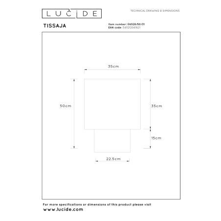 Lucide TISSAJA - Lampe de table - Ø 35 cm - 1xE27 - Blanc - Essential