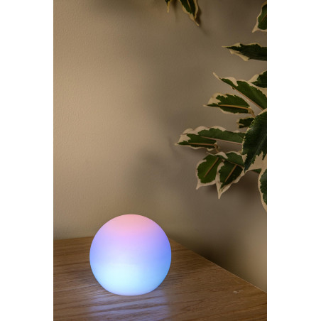Lucide PINO - Lampe de table Rechargeable Intérieur/Extérieur - Batterie/Piles - LED Dim. - CCT - 1x1W 2700K/6500K - IP65 - Rvb