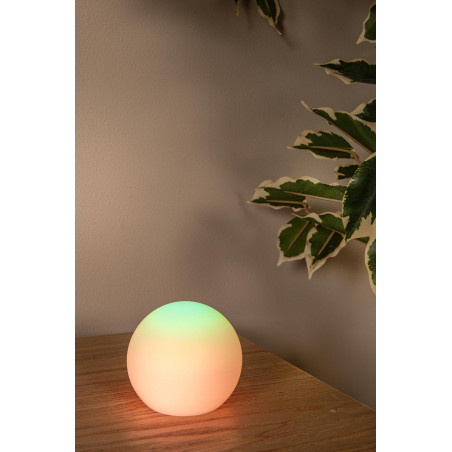 Lucide PINO - Lampe de table Rechargeable Intérieur/Extérieur - Batterie/Piles - LED Dim. - CCT - 1x1W 2700K/6500K - IP65 - Rvb