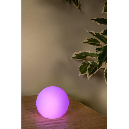 Lucide PINO - Lampe de table Rechargeable Intérieur/Extérieur - Batterie/Piles - LED Dim. - CCT - 1x1W 2700K/6500K - IP65 - Rvb