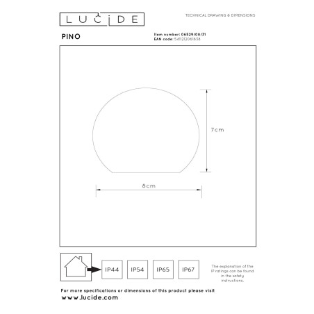 Lucide PINO - Lampe de table Rechargeable Intérieur/Extérieur - Batterie/Piles - LED Dim. - CCT - 1x1W 2700K/6500K - IP65 - Rvb