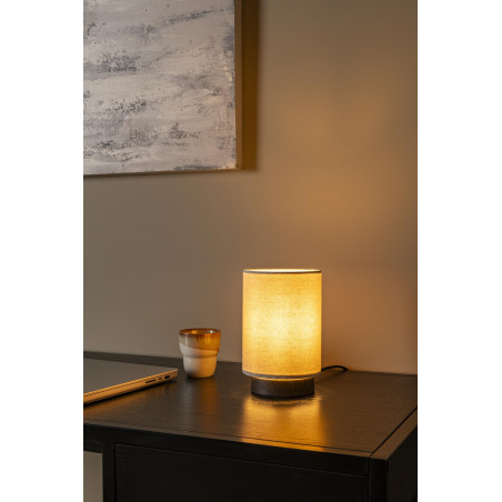 Lucide ALBANE - Lampe de table - Ø 12 cm - 1xE14 - Aspect bois - Essential