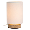 Lucide ALBANE - Lampe de table - Ø 12 cm - 1xE14 - Bois clair - Essential