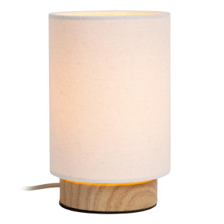 Lucide ALBANE - Lampe de table - Ø 12 cm - 1xE14 - Bois clair - Essential