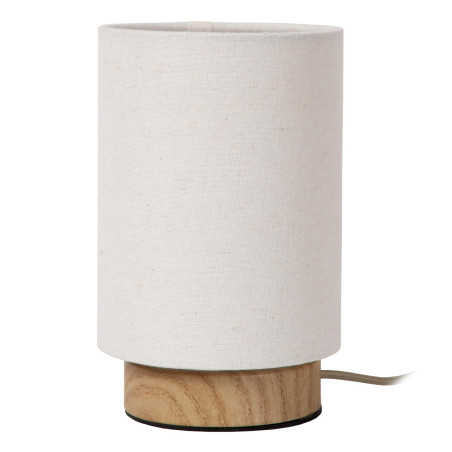 Lucide ALBANE - Lampe de table - Ø 12 cm - 1xE14 - Bois clair - Essential