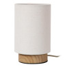 Lucide ALBANE - Lampe de table - Ø 12 cm - 1xE14 - Bois clair - Essential