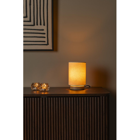 Lucide ALBANE - Lampe de table - Ø 12 cm - 1xE14 - Bois clair - Essential