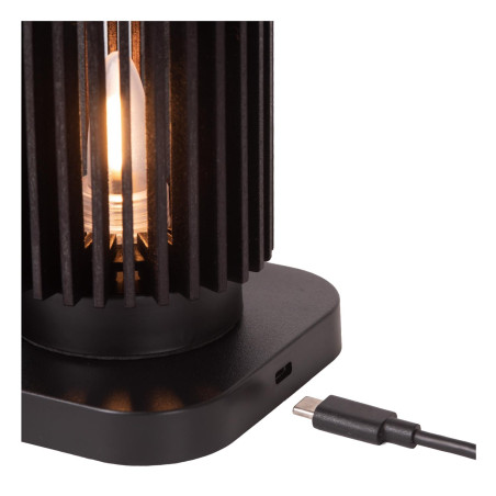 Lucide KIM - Lampe de table Rechargeable - Batterie/Piles - Ø 8 cm - LED 3 StepDim - Noir - Ensemble de 3 - Essential